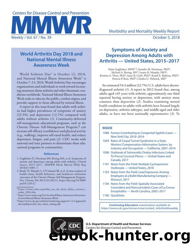 Morbidity and Mortality Weekly Report, Volume 67, Issue Number 39 by Unknown