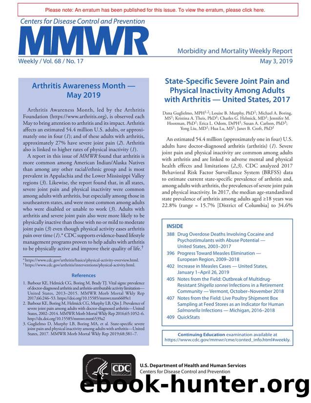 Morbidity and Mortality Weekly Report, Volume 68, Issue No. 17 by Unknown