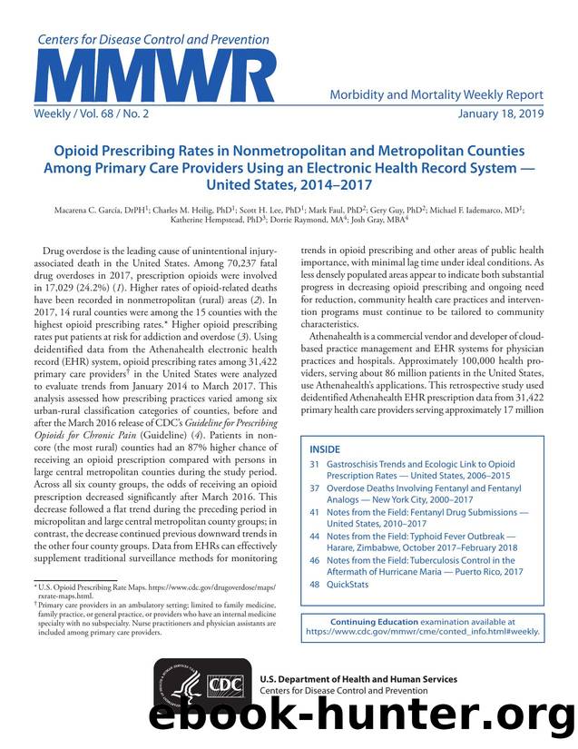 Morbidity and Mortality Weekly Report, Volume 68, Issue Number 2 by Unknown
