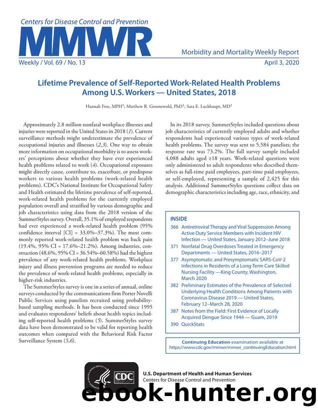 Morbidity and Mortality Weekly Report, Volume 69, Issue Number 13 by Unknown