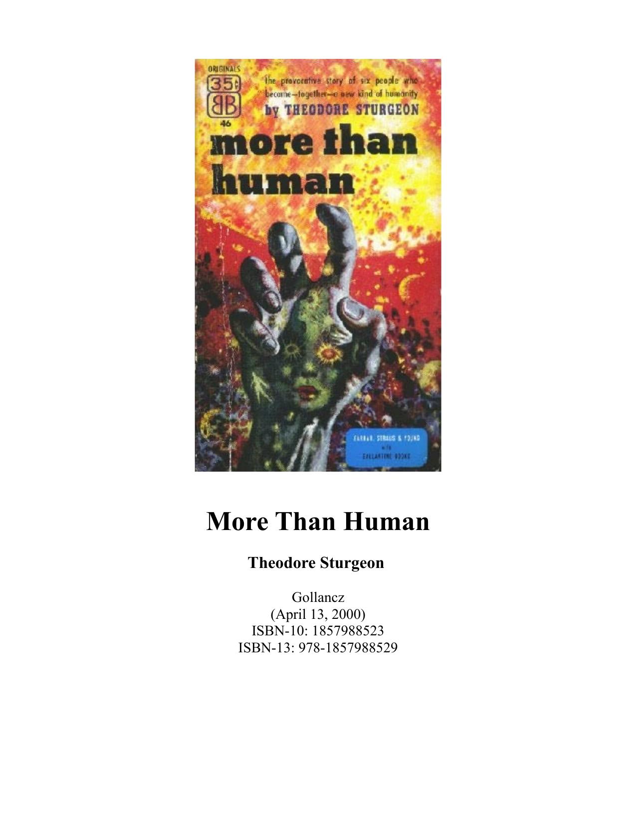 More Than Human by Theodore Sturgeon