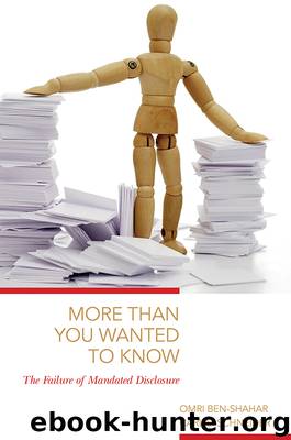 More Than You Wanted to Know by Ben-Shahar Omri Schneider Carl E