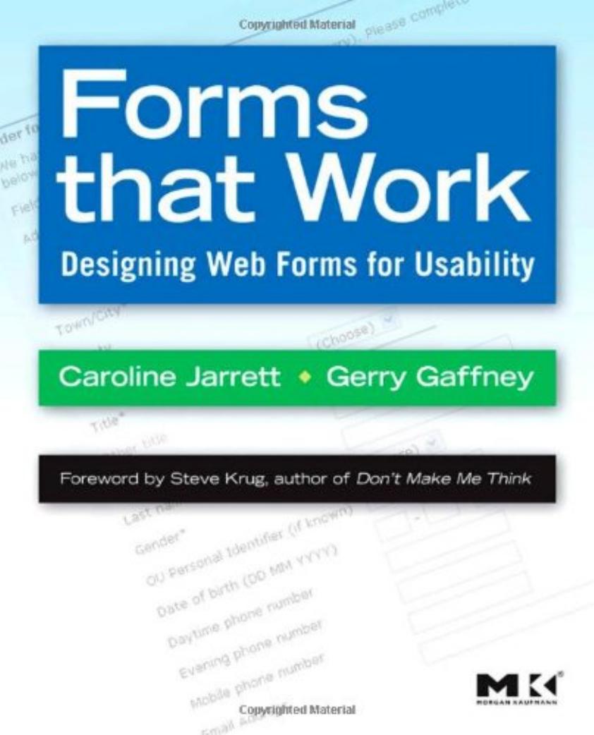 Morgan Kaufmann Forms that Work Designing Web Forms for Usability(2008)BBS by Unknown