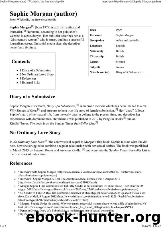 Morgan Sophie - Wikipedia, the free encyclopedia by Morgan Sophie