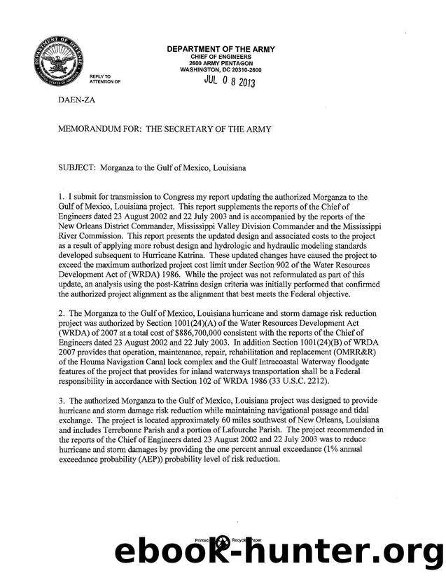 Morganza to the Gulf of Mexico, Lousiana by Unknown