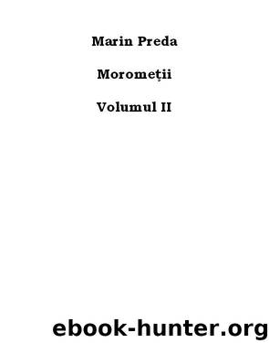 Morometii - vol.2 by Marin Preda