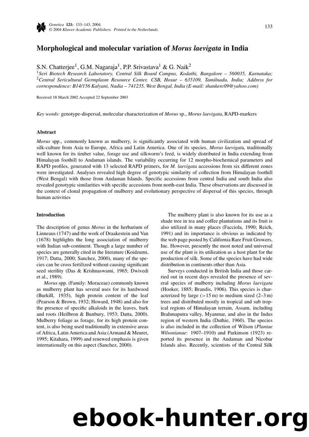 Morphological and Molecular Variation of <Emphasis Type="Italic">Morus laevigata<Emphasis> in India by Unknown