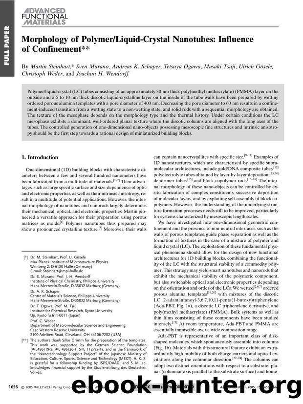 Morphology of PolymerLiquid-Crystal Nanotubes: Influence of Confinement by Unknown