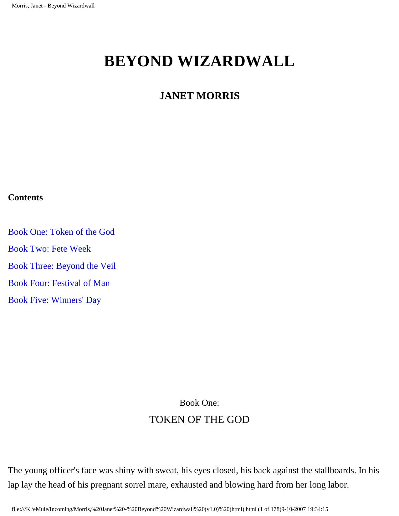 Morris, Janet - Beyond Wizardwall by Unknown