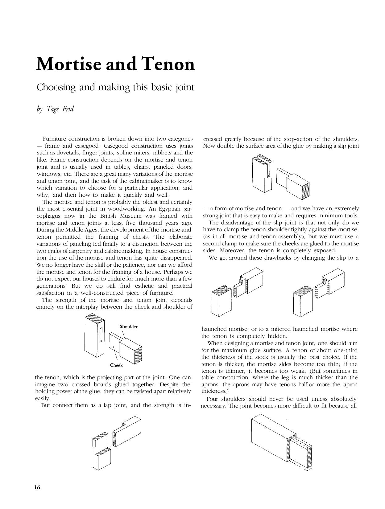 Mortise and Tenon by Tage Frid
