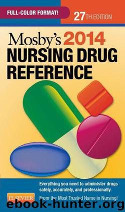 Mosby's 2014 Nursing Drug Reference by Skidmore-Roth Linda
