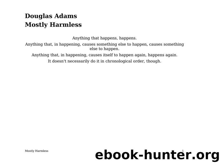 Mostly Harmless by Unknown