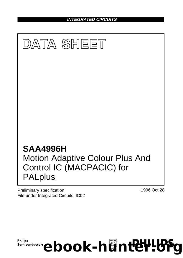 Motion Adaptive Colour Plus And Control IC (MACPACIC) for PALplus by Philips Semiconductors
