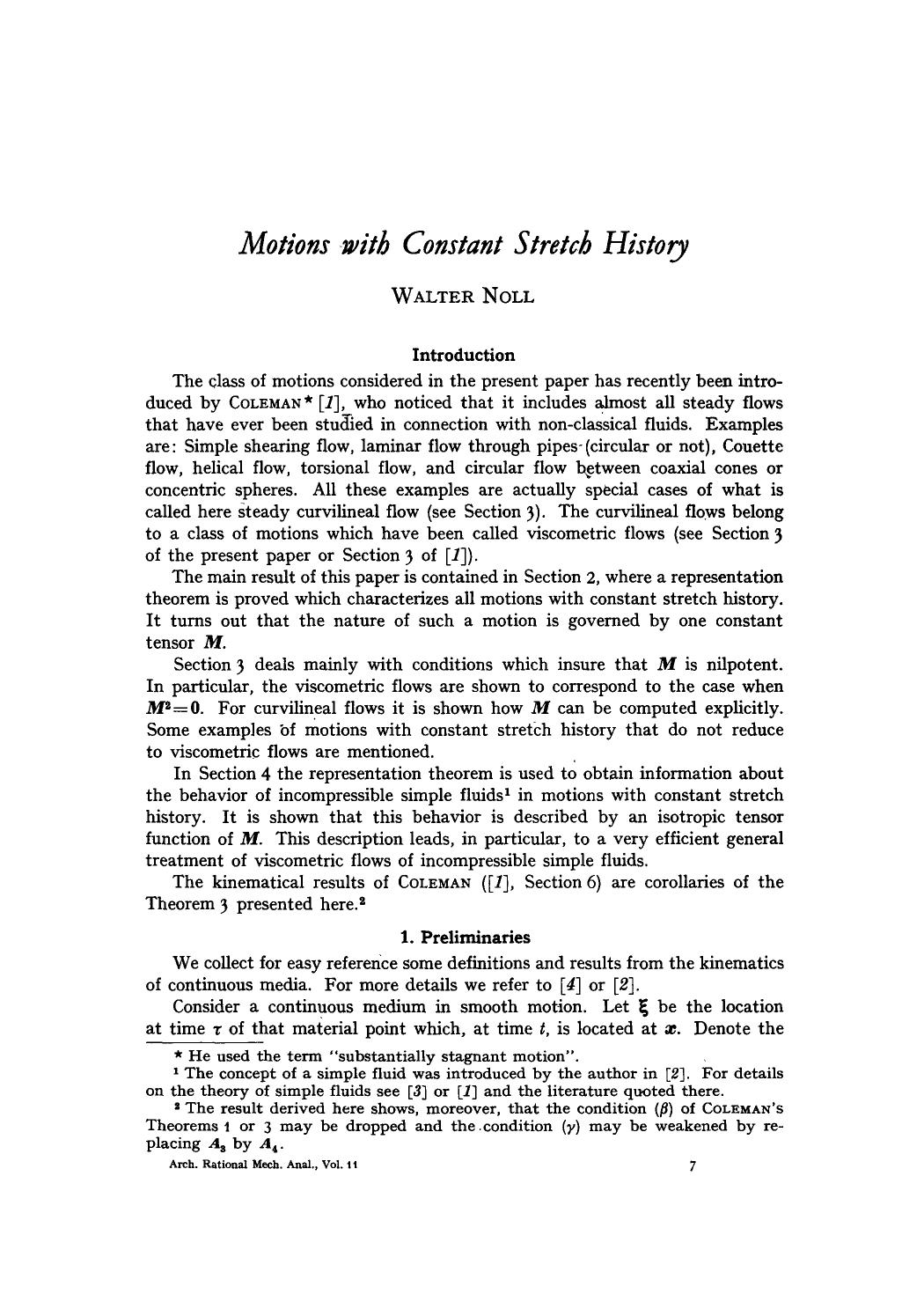 Motions with constant stretch history by Unknown