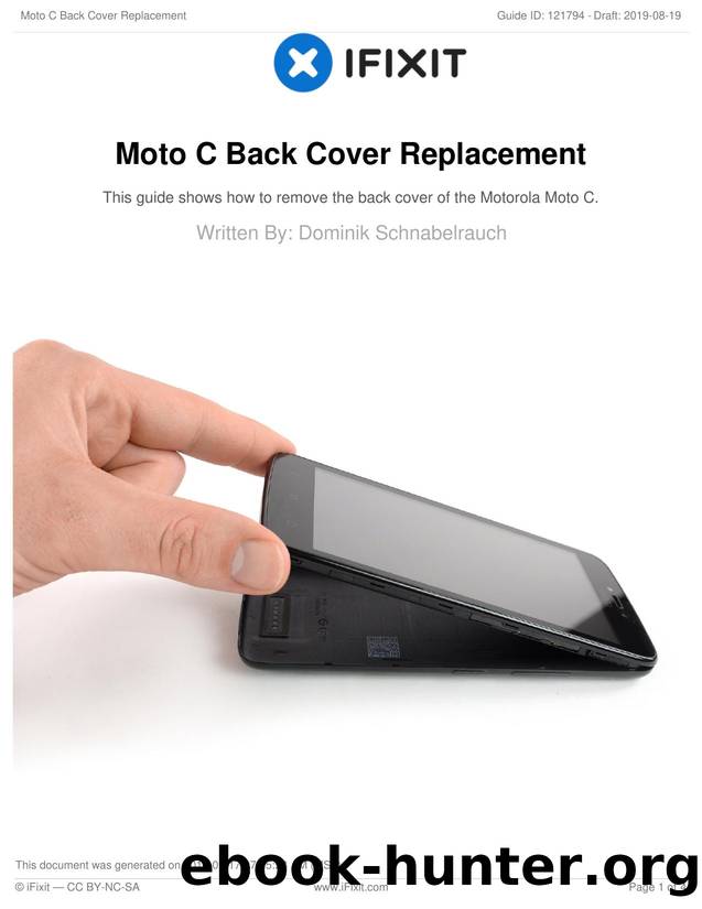 Moto C Back Cover Replacement by Unknown