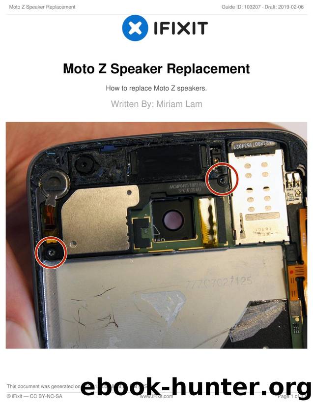Moto Z Speaker Replacement by Unknown