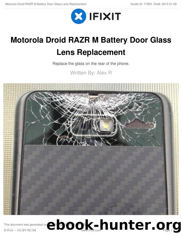 Motorola Droid RAZR M Battery Door Glass Lens Replacement by Unknown