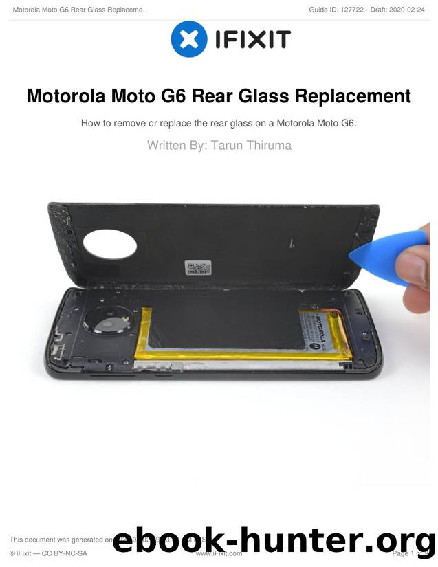 Motorola Moto G6 Rear Glass Replacement by Unknown