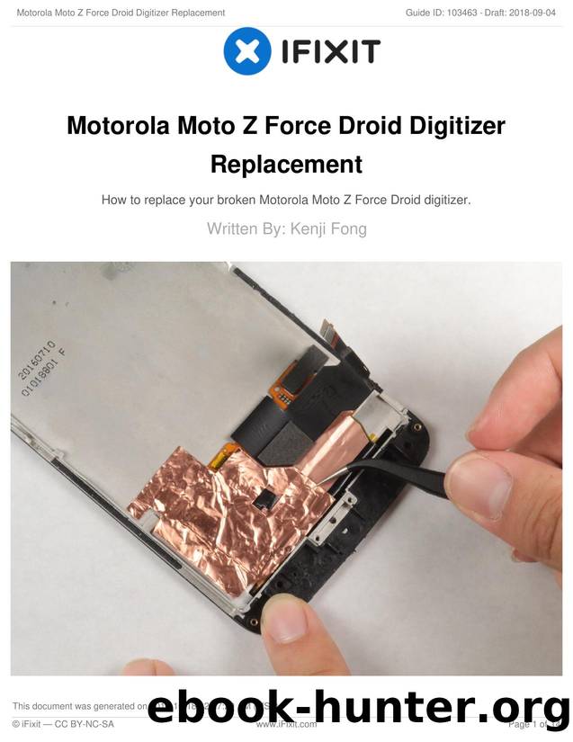 Motorola Moto Z Force Droid Digitizer Replacement by Unknown
