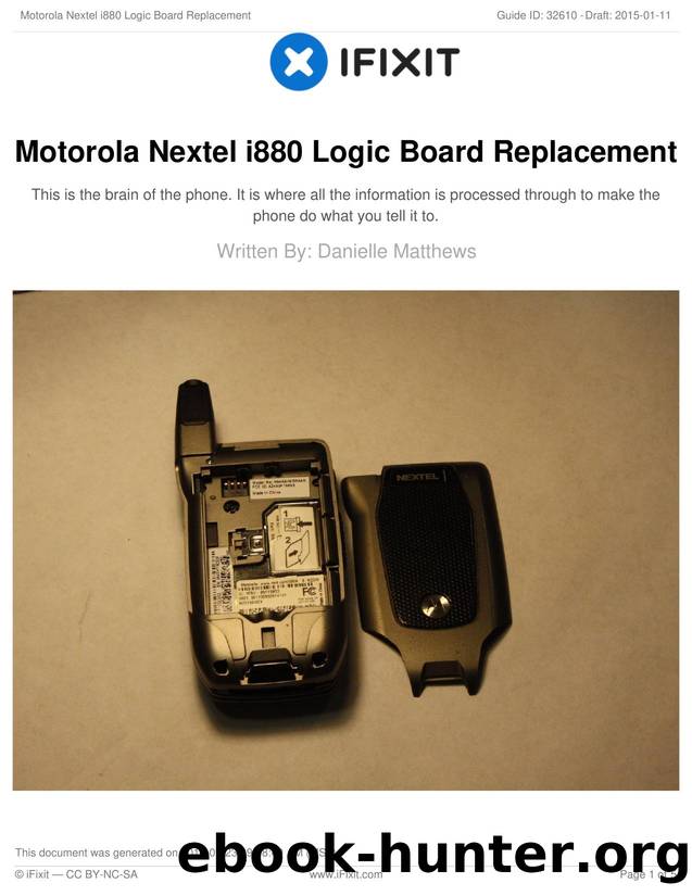 Motorola Nextel i880 Logic Board Replacement by Unknown