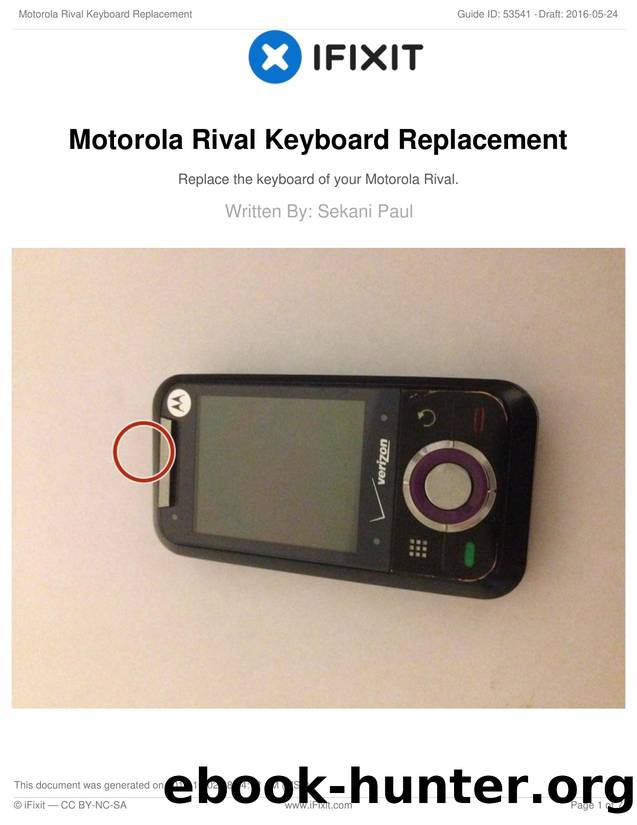 Motorola Rival Keyboard Replacement by Unknown