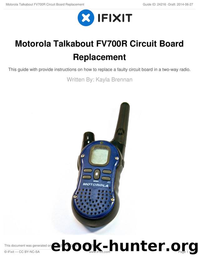 Motorola Talkabout FV700R Circuit Board Replacement by Unknown