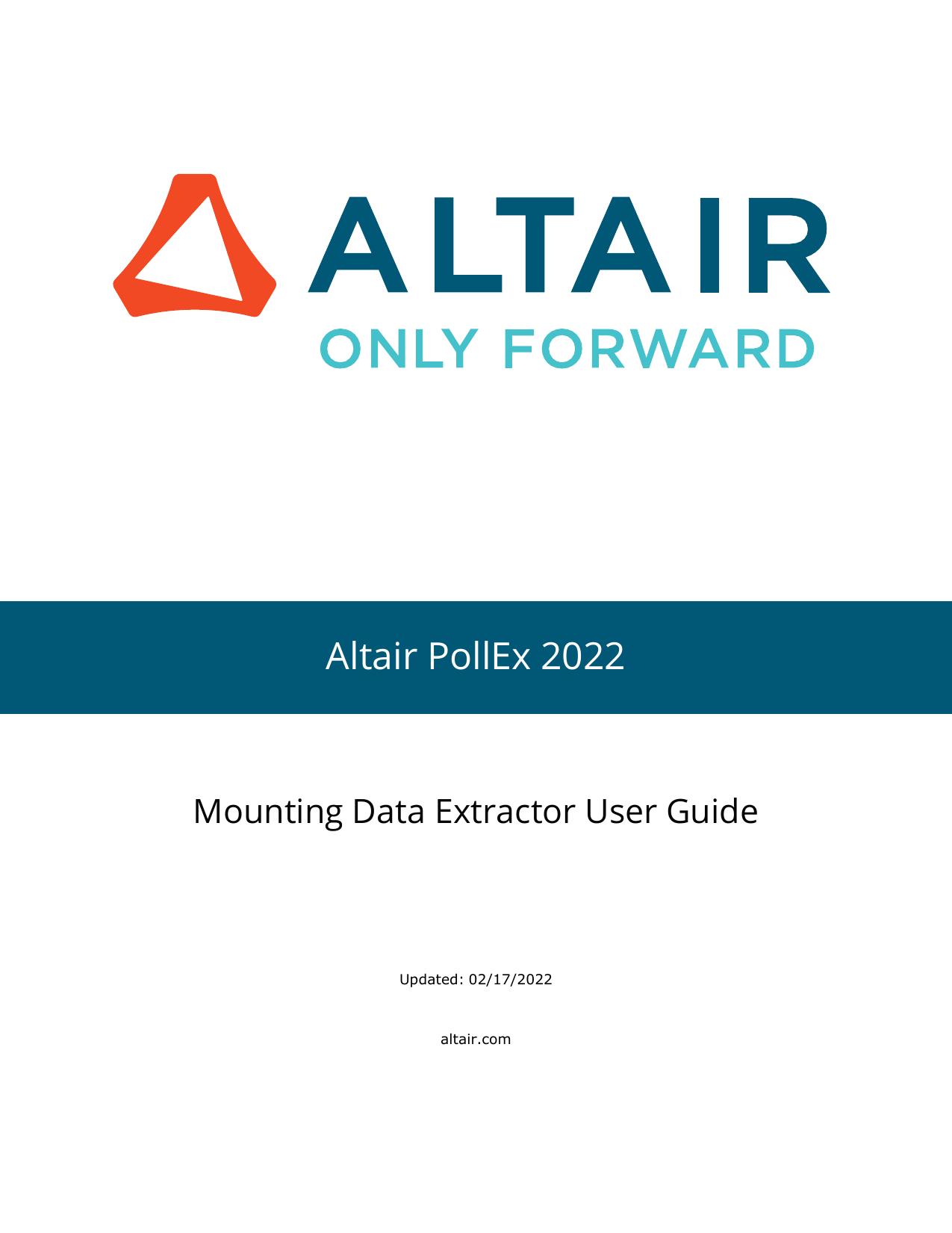 Mounting Data Extractor User Guide by PollEx