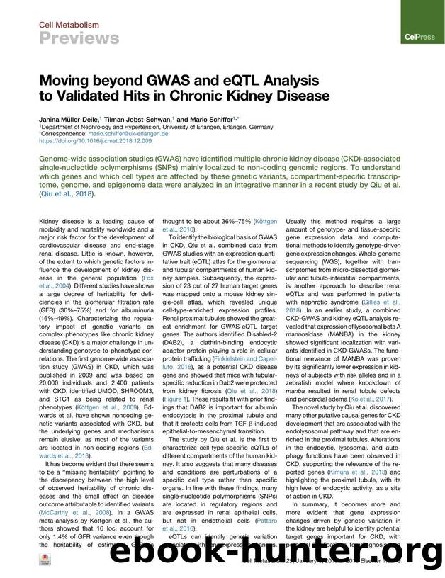 Moving beyond GWAS and eQTL Analysis to Validated Hits in Chronic Kidney Disease by Janina Müller-Deile & Tilman Jobst-Schwan & Mario Schiffer