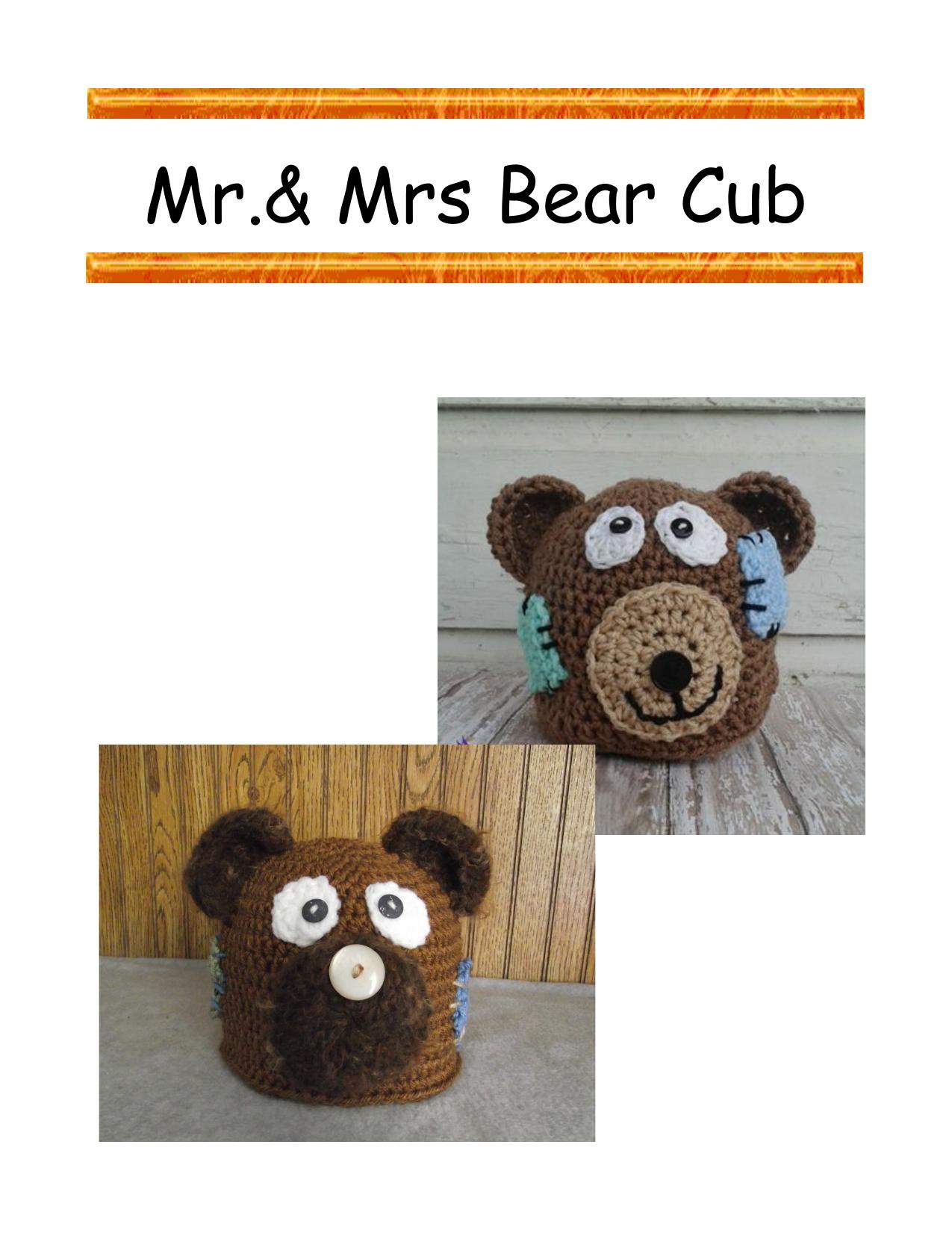 Mr. Mrs. Bear Cub by Unknown
