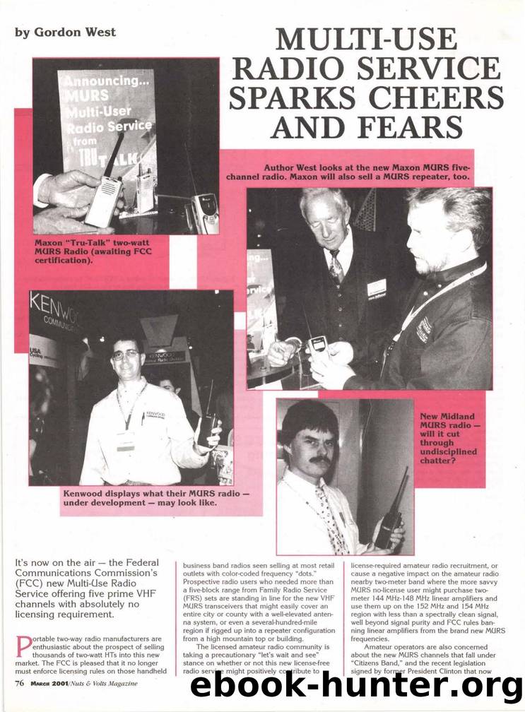 Multi-Use Radio Service Sparks Cheers And Fears by Unknown