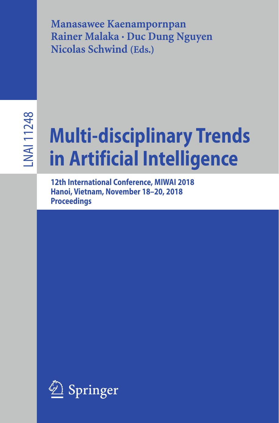Multi-disciplinary Trends in Artificial Intelligence by unknow
