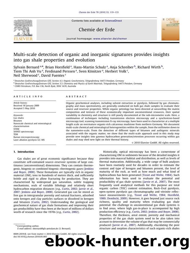 Multi-scale detection of organic and inorganic signatures provides insights into gas shale properties and evolution by unknow