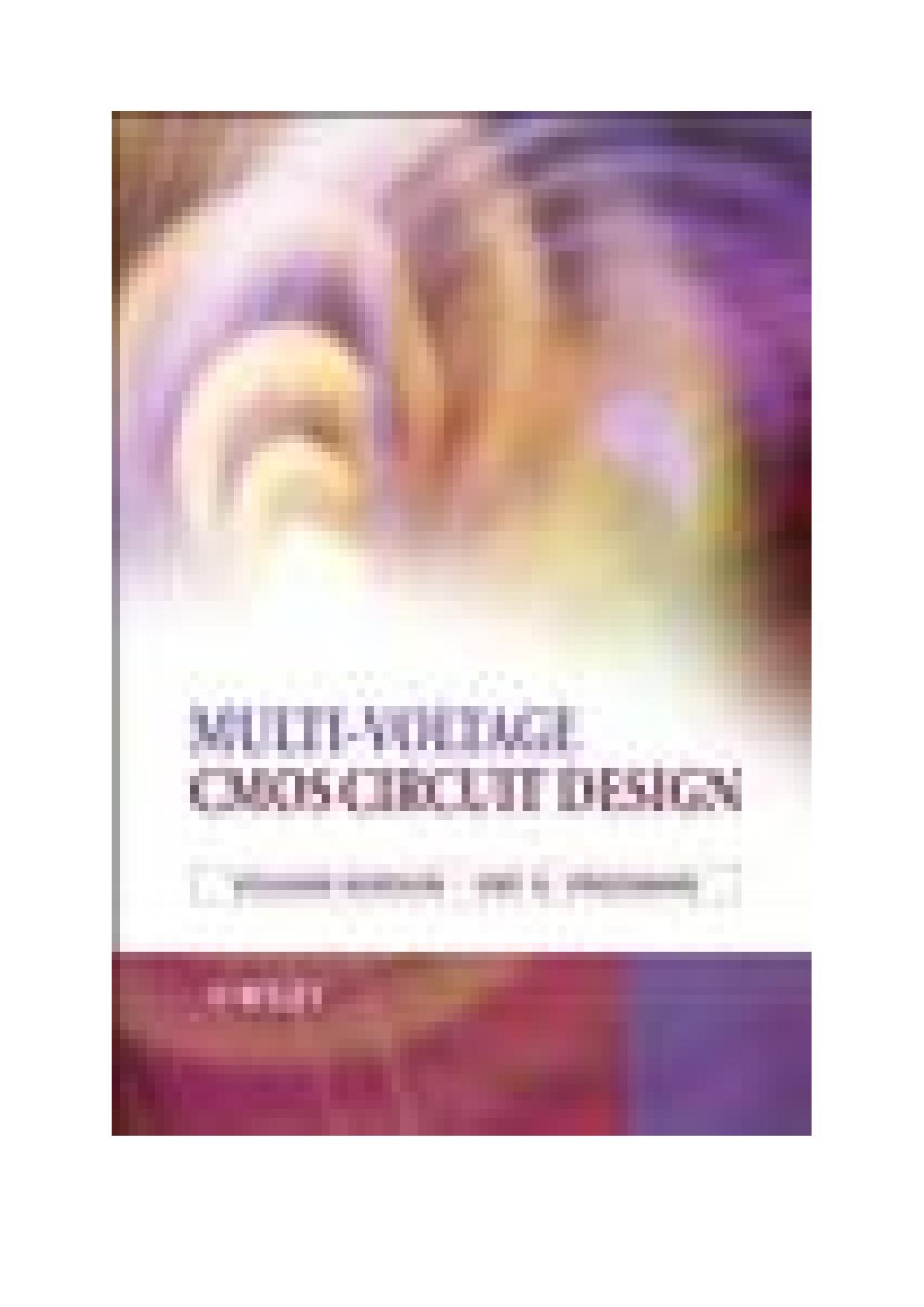 Multi-voltage CMOS Circuit Design by Volkan Kursun Eby G. Friedman