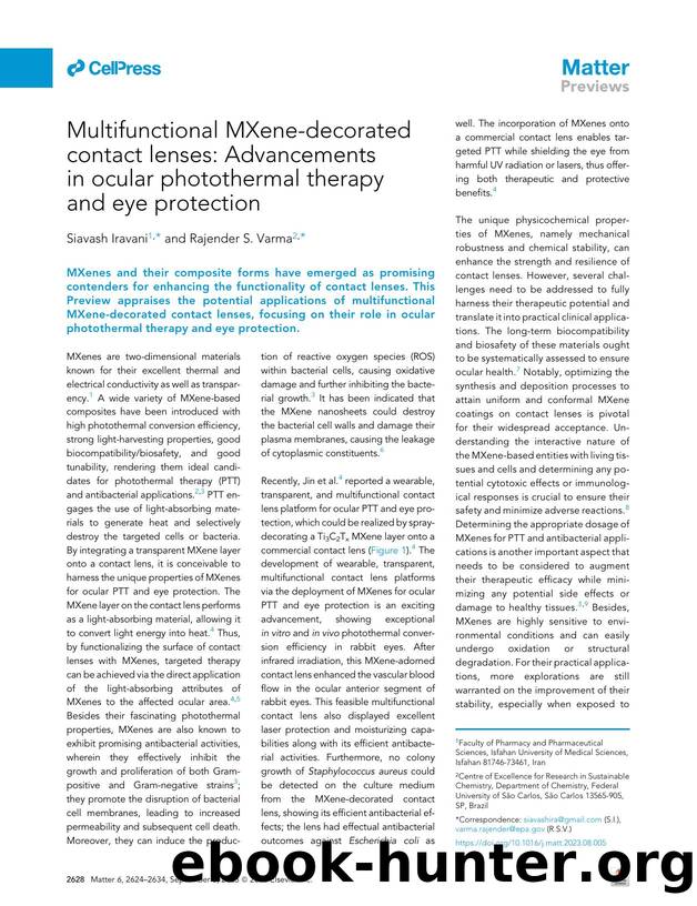 Multifunctional MXene-decorated contact lenses: Advancements in ocular photothermal therapy and eye protection by Siavash Iravani & Rajender S. Varma