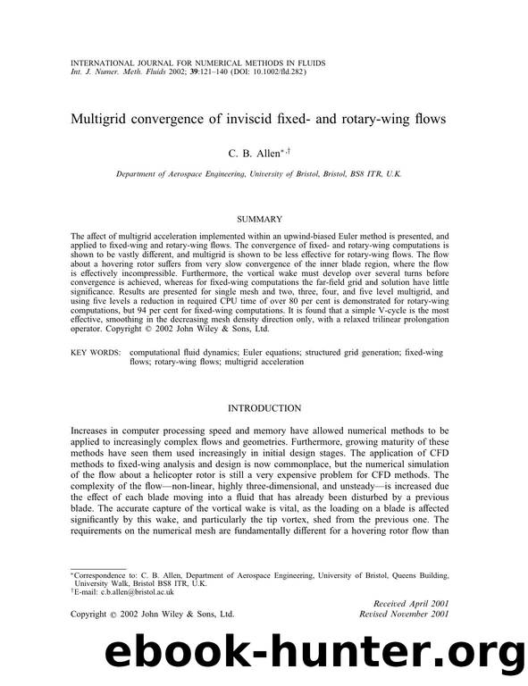 Multigrid convergence of inviscid fixed- and rotary-wing flows by Unknown