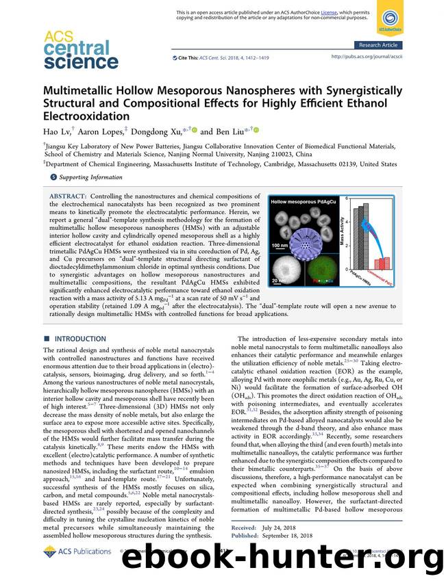 Multimetallic Hollow Mesoporous Nanospheres with Synergistically Structural and Compositional Effects for Highly Efficient Ethanol Electrooxidation by unknow