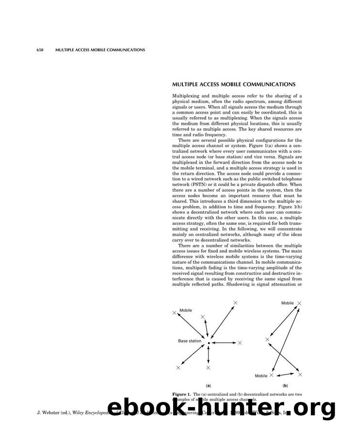 Multiple Access Mobile Communications". In: Wiley Encyclopedia of Electrical and Electronics Engineering by Unknown