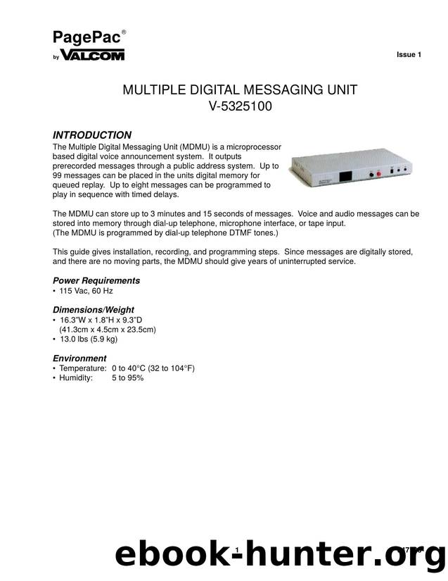 Multiple Digital Messaging Unit (MDMU) by Unknown