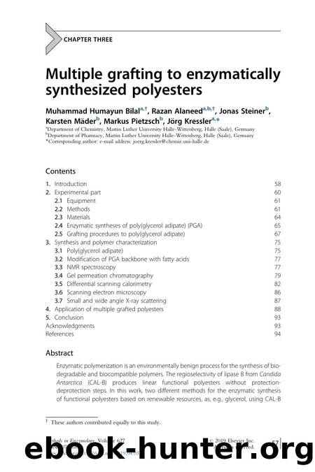 Multiple grafting to enzymatically synthesized polyesters by unknow