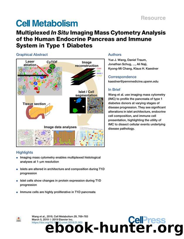 Multiplexed In Situ Imaging Mass Cytometry Analysis of the Human Endocrine Pancreas and Immune System in Type 1 Diabetes by unknow