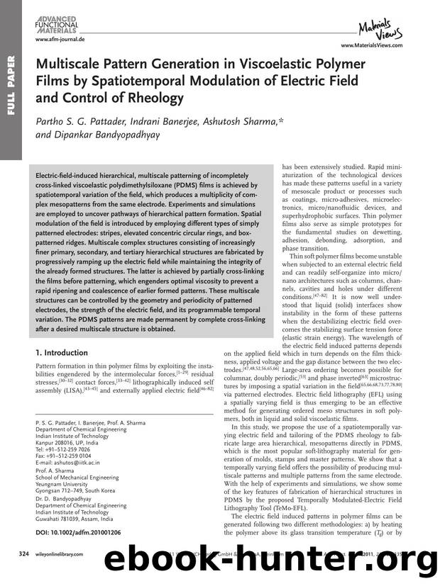 Multiscale Pattern Generation in Viscoelastic Polymer Films by Spatiotemporal Modulation of Electric Field and Control of Rheology by lfm