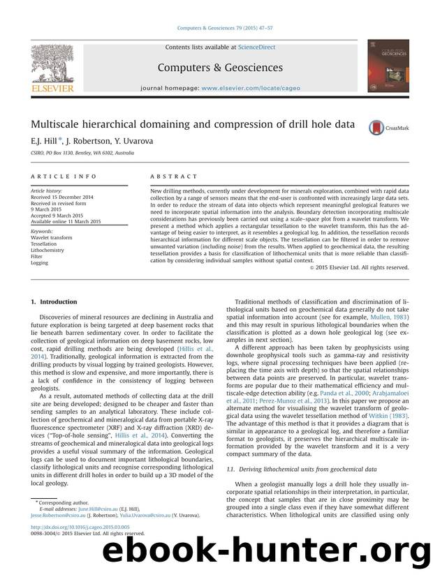 Multiscale hierarchical domaining and compression of drill hole data by E.J. Hill & J. Robertson & Y. Uvarova