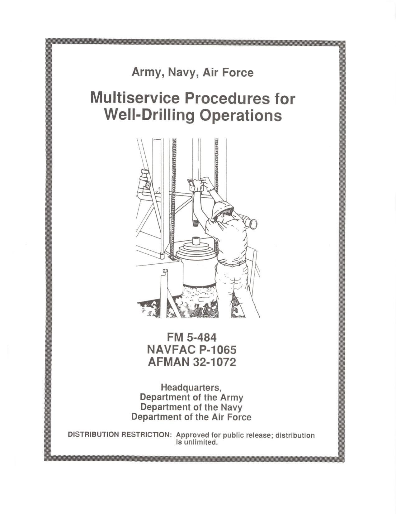 Multiservice procedures for well-drilling operations : Army, Navy, Air Force by United States. Dept. of the Army