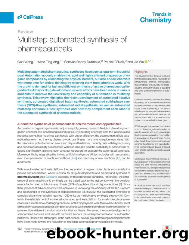 Multistep automated synthesis of pharmaceuticals by Gan Wang & Hwee Ting Ang & Srinivas Reddy Dubbaka & Patrick O’Neill & Jie Wu