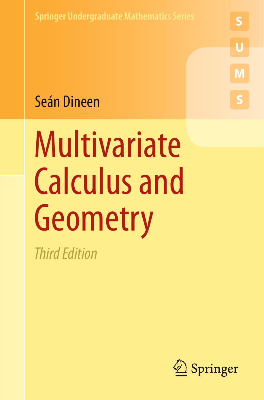 Multivariate Calculus and Geometry by Seán Dineen
