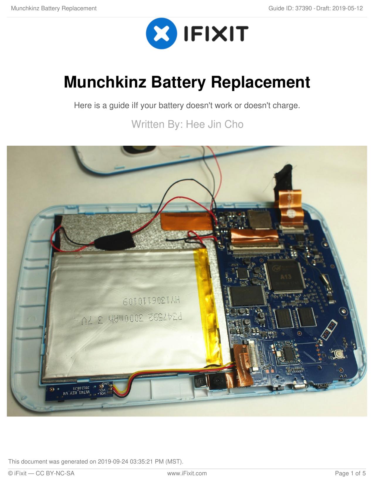 Munchkinz Battery Replacement by Unknown