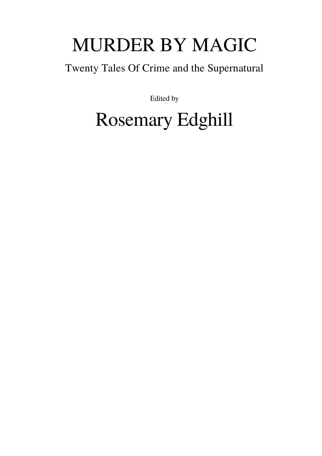 Murder by Magic by Rosemary Edghill