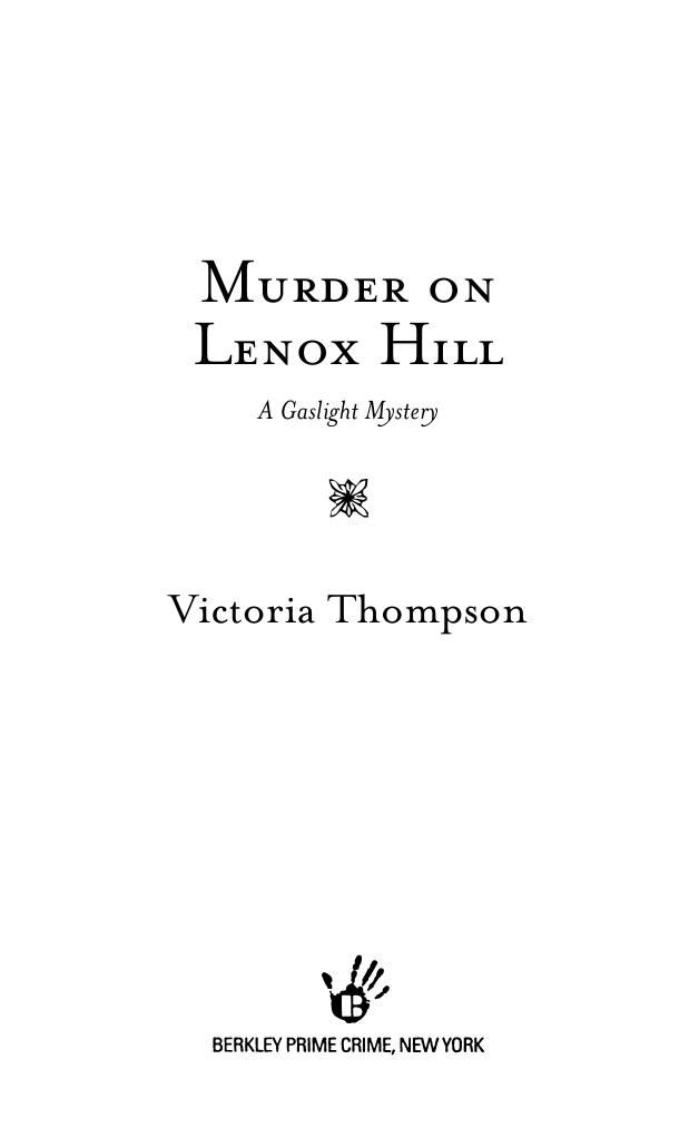 Murder on Lenox Hill by Victoria Thompson