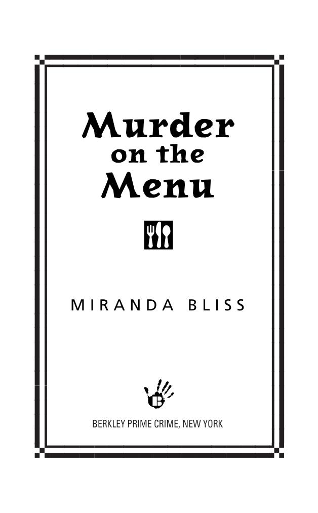 Murder on the Menu by Miranda Bliss