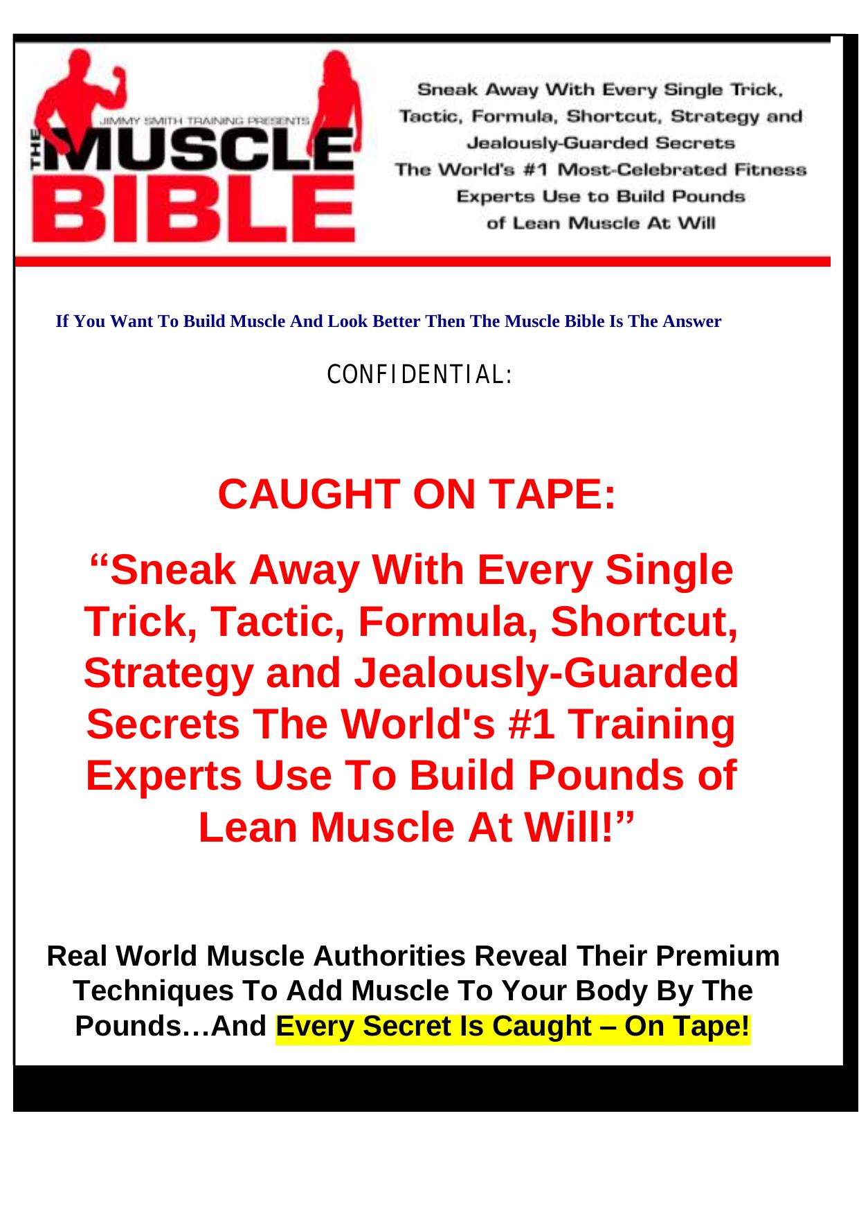 Muscle Bible. by Best of Kuszter's Collection